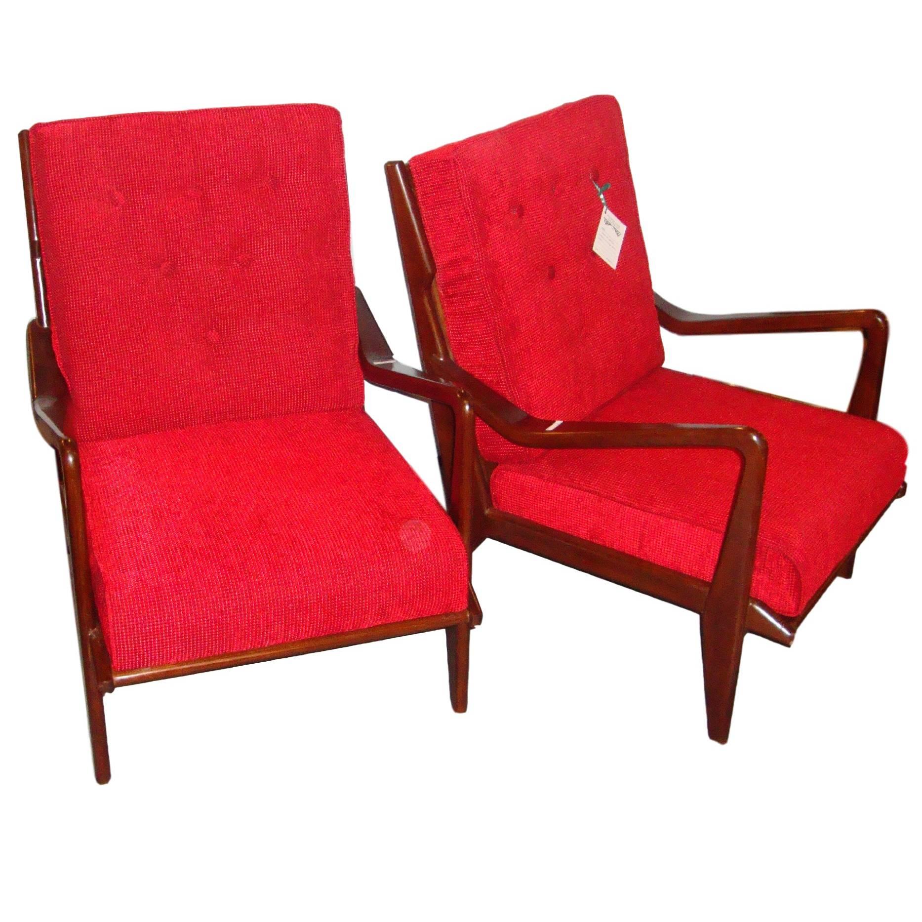 Pair of Mid-Century Modern Style Lounge Chairs