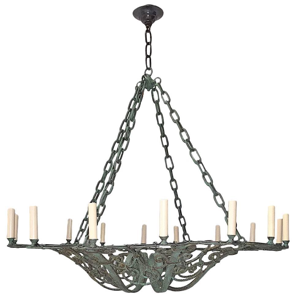 French Wrought Iron Chandelier