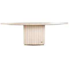 Travertine Dining Table by Willy Rizzo