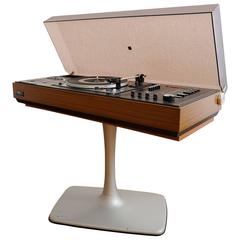 Retro 1960s-1970s Teak Weltfunk Rosita Dual 1222 Design Record Player Radio Turntable