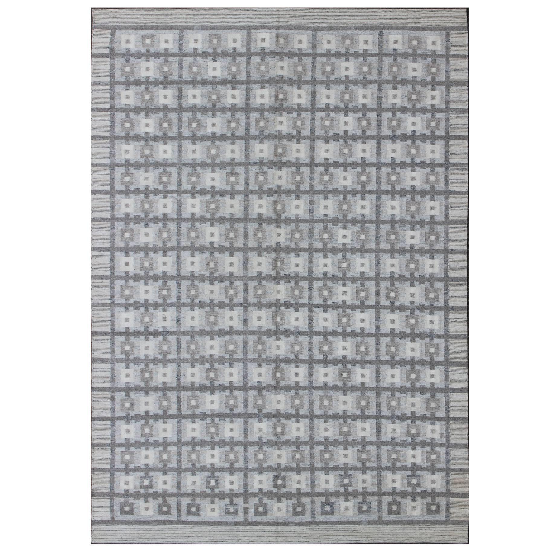 Alfombra grande de diseño moderno escandinavo/sueco de Keivan Woven Arts
