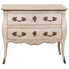 French Two-Drawer Wooden Bombé Shaped Chest 5