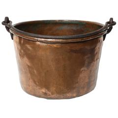 Antique 19th Century Copper Cauldron/Log Holder