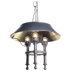 Early Three Candle Parlor Lamp, Electrified