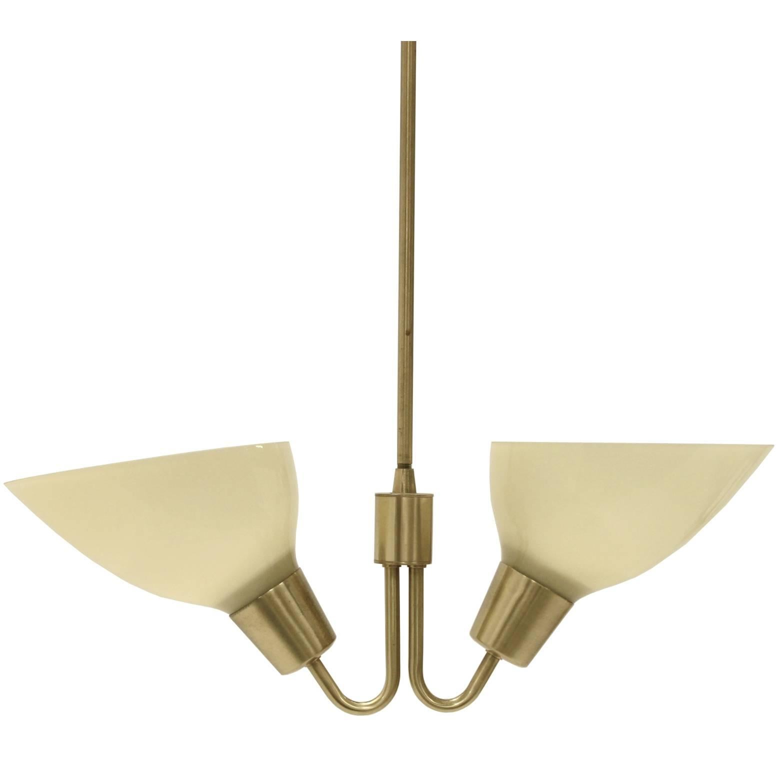 Scandinavian Mid-Century Ceiling Light in Brass, 1960s For Sale
