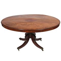 Circular Regency Mahogany Pedestal Dining Table 9