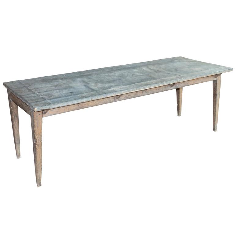 Antique French Zinc Top Potting Table at 1stDibs