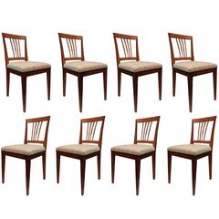 Set of Eight Antique Dutch Empire "Wheat Back" Dining Chairs, circa 1825