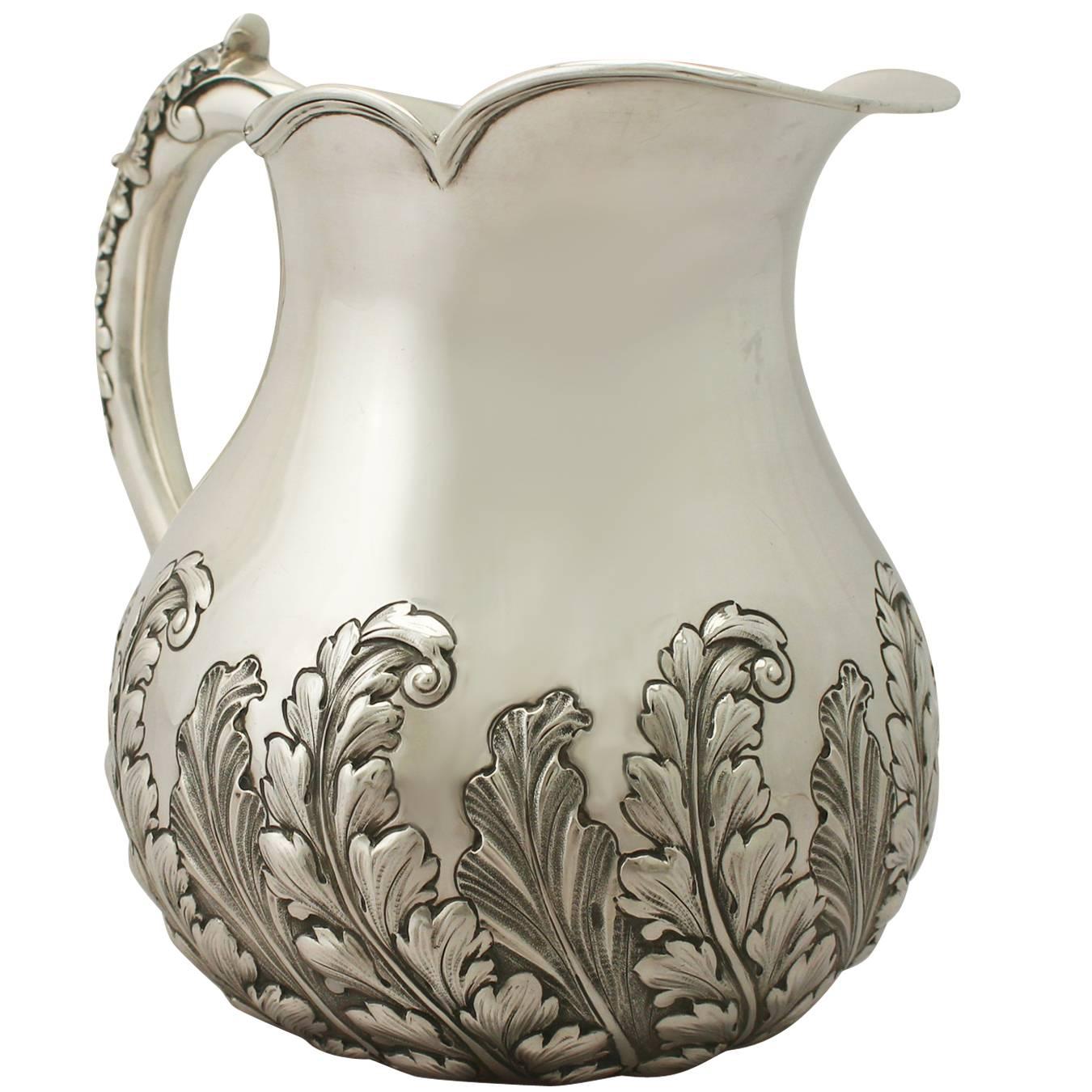 Antique Victorian Sterling Silver Water or Cordial Jug