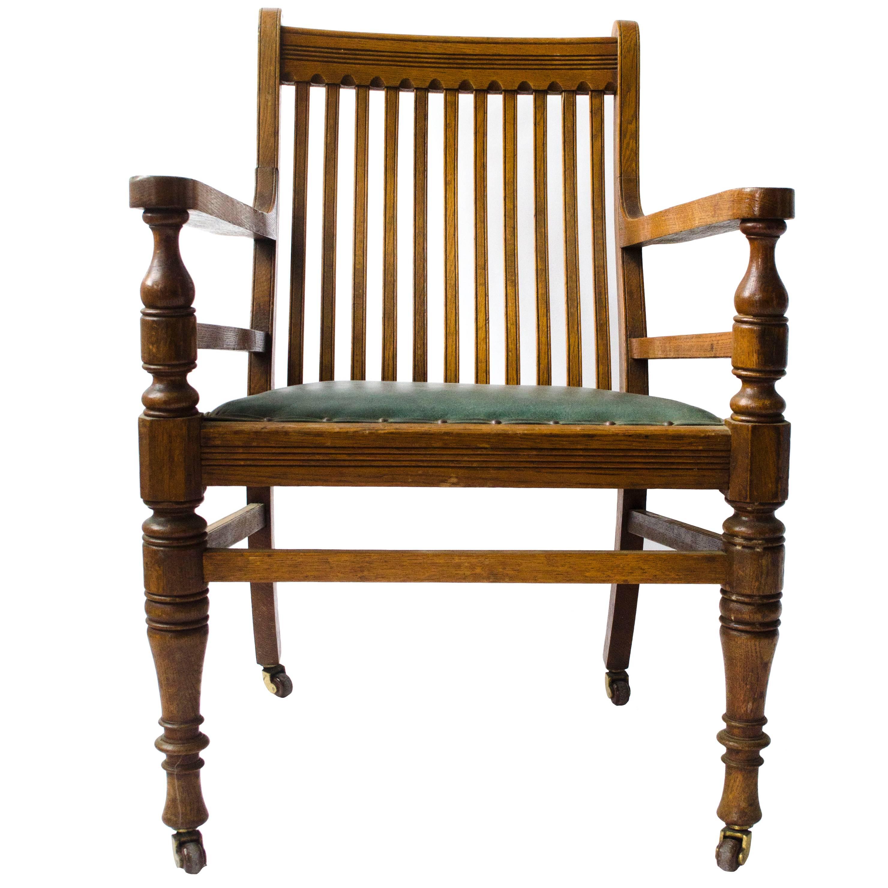  E W Godwin Attr,. Aesthetic Movement Oak Armchair With Serpentine Shaped Back