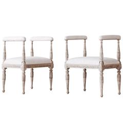 Used Pair of Swedish 19th Century Gustavian Banquettes