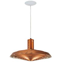 Copper "Plate" Lamp by Poul Henningsen for Louis Poulsen