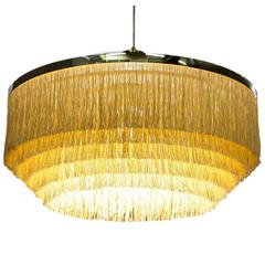 Swedish Lamp in Brass and Silk Fringes by Hans-Agne Jakobsson, 1960s