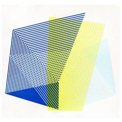 Geometric Limited Edition Hand-Pulled Silkscreen Print by Kate Banazi