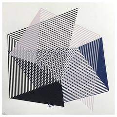 Geometric Limited Edition Hand-Pulled Silkscreen Print by Kate Banazi 3