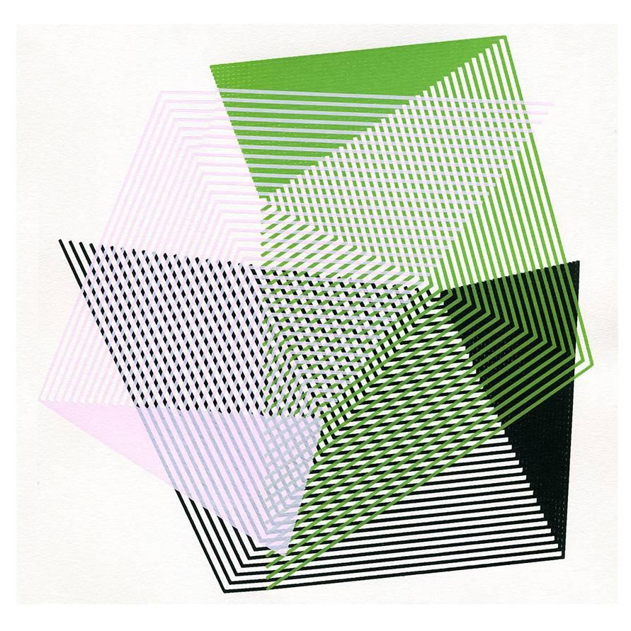Geometric Limited Edition Hand-Pulled Silkscreen Print by Kate Banazi For Sale
