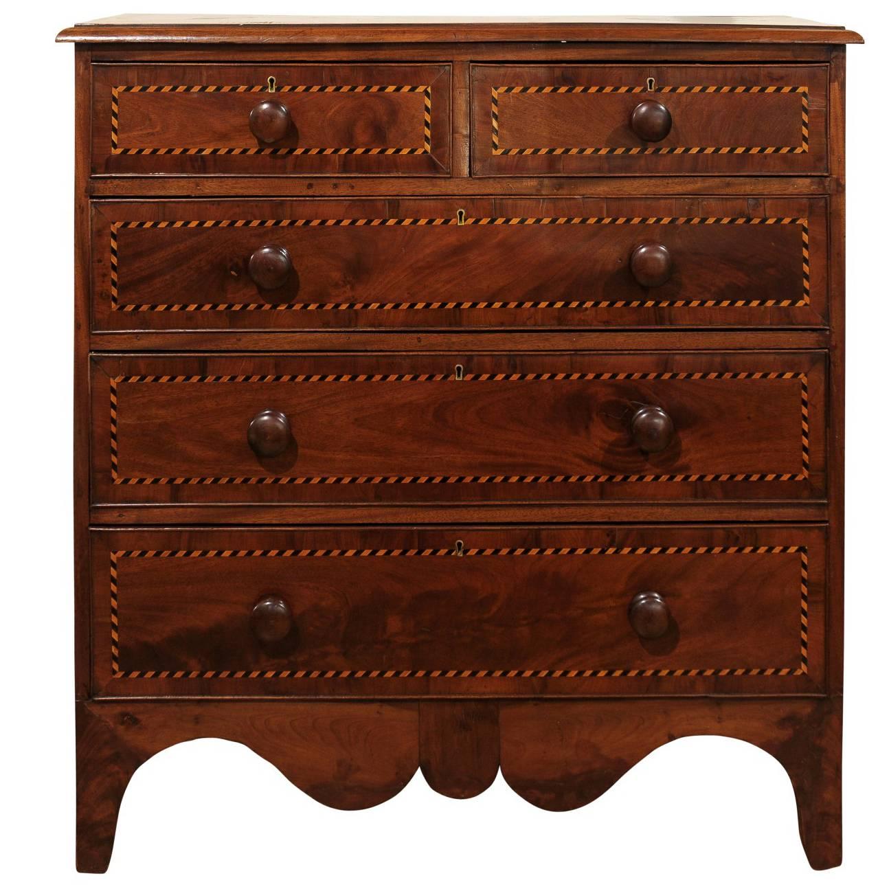 English Mahogany Chest For Sale