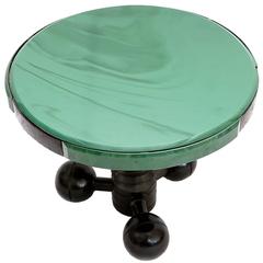 Charles Dudouyt Occasional Table Glass Top