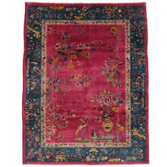 Early 20th Century Antique Chinese Art Deco Rug