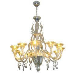 Antique Floral Murano Chandelier