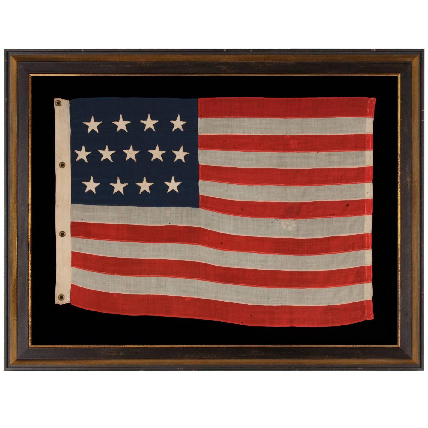 13 Stars Arranged in a 4-5-4 Pattern on a Small-Scale Flag