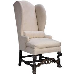 Tall Wingback Chair, circa 1880