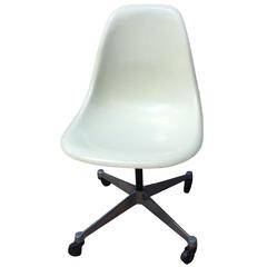 Parchment Fiberglass Shell Chair by Charles Eames for Herman Miller