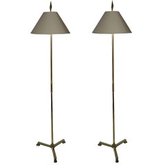 Vintage Set of Two Bronze Floor Lamp by Maison Jansen