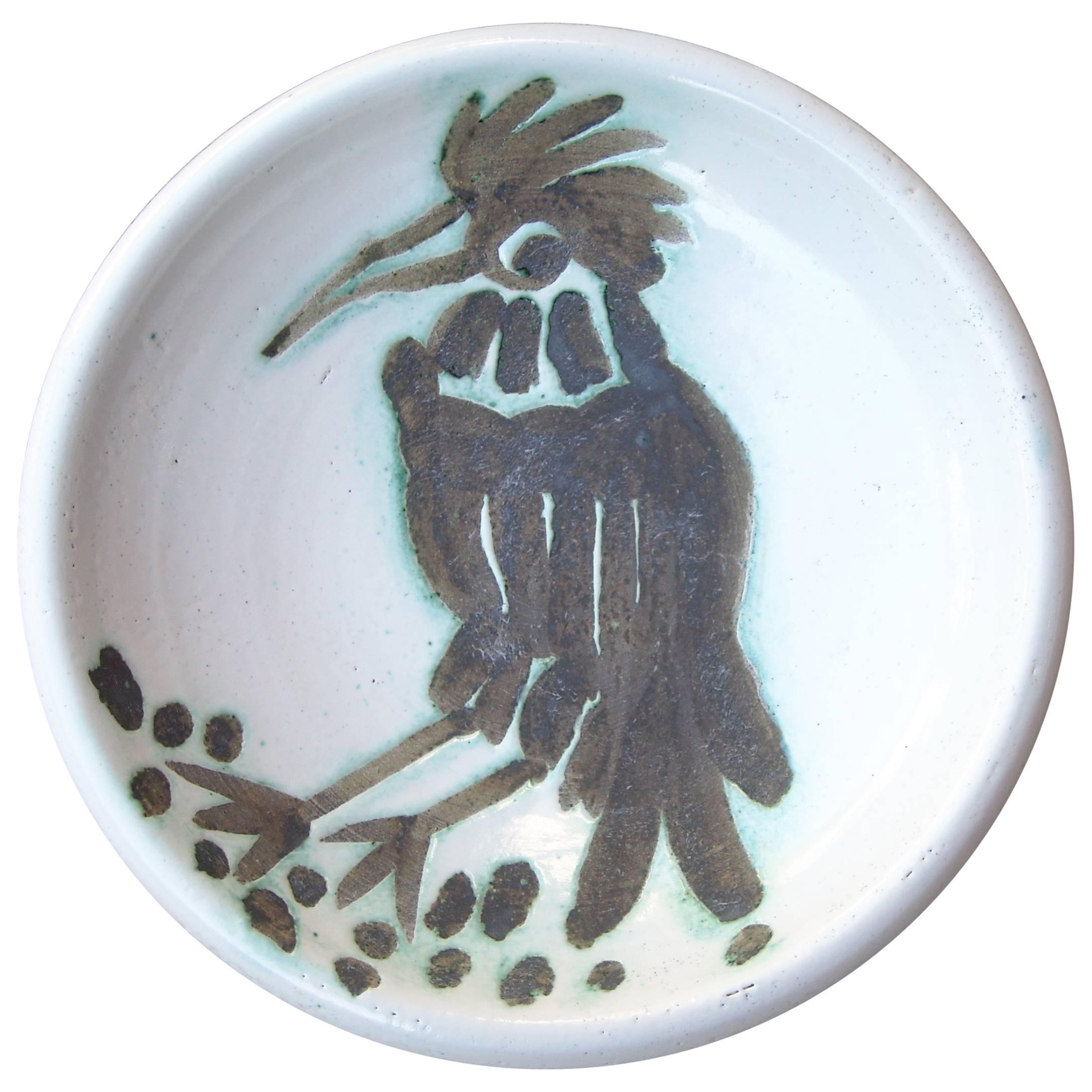 Pablo Picasso Ceramic Plate, Madoura, Vallauris Signed, Marked