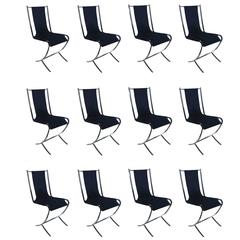 Set of 12 Maison Jansen Chrome Chairs 6