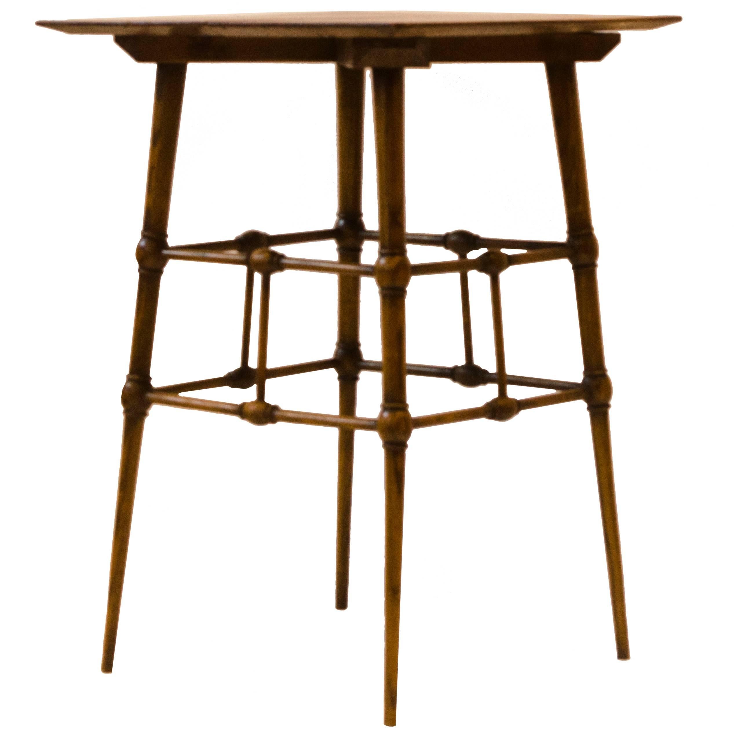 Liberty & Co, Attributed, Aesthetic Movement Ash Side Table with Bobbin Details.