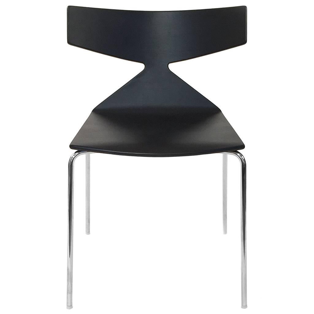 Black Saya Wood Chair by Lievore Altherr Molina for Arper, Italy Modern Dining For Sale