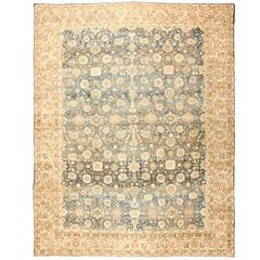 Light Blue and Gray Antique Persian Malayer Rug