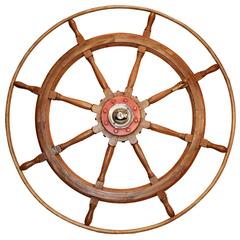 Early 20th Century Authentic Yacht Wheel