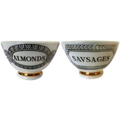 Mid-Century Fornasetti Appetizer Bowls, Set of Two