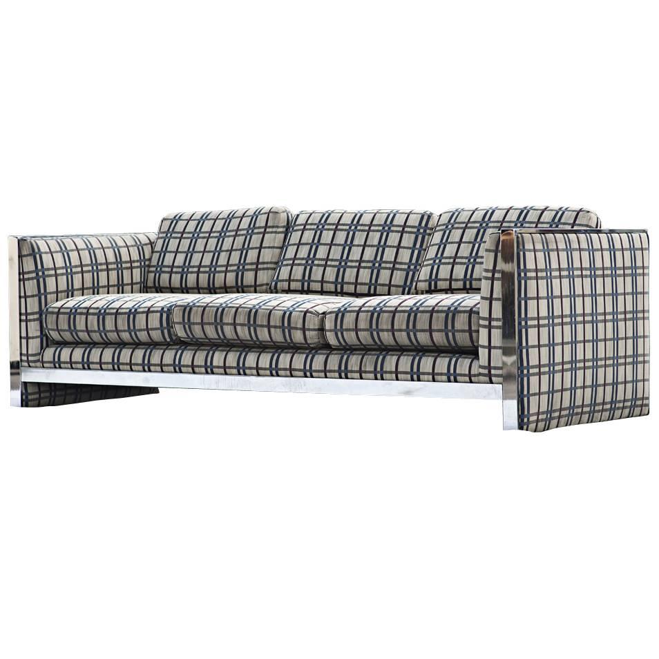 Vintage Mid-Century Milo Baughman Style Sofa