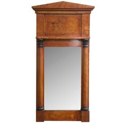 19th Century Walnut and Ebonized Biedermeier Mirror