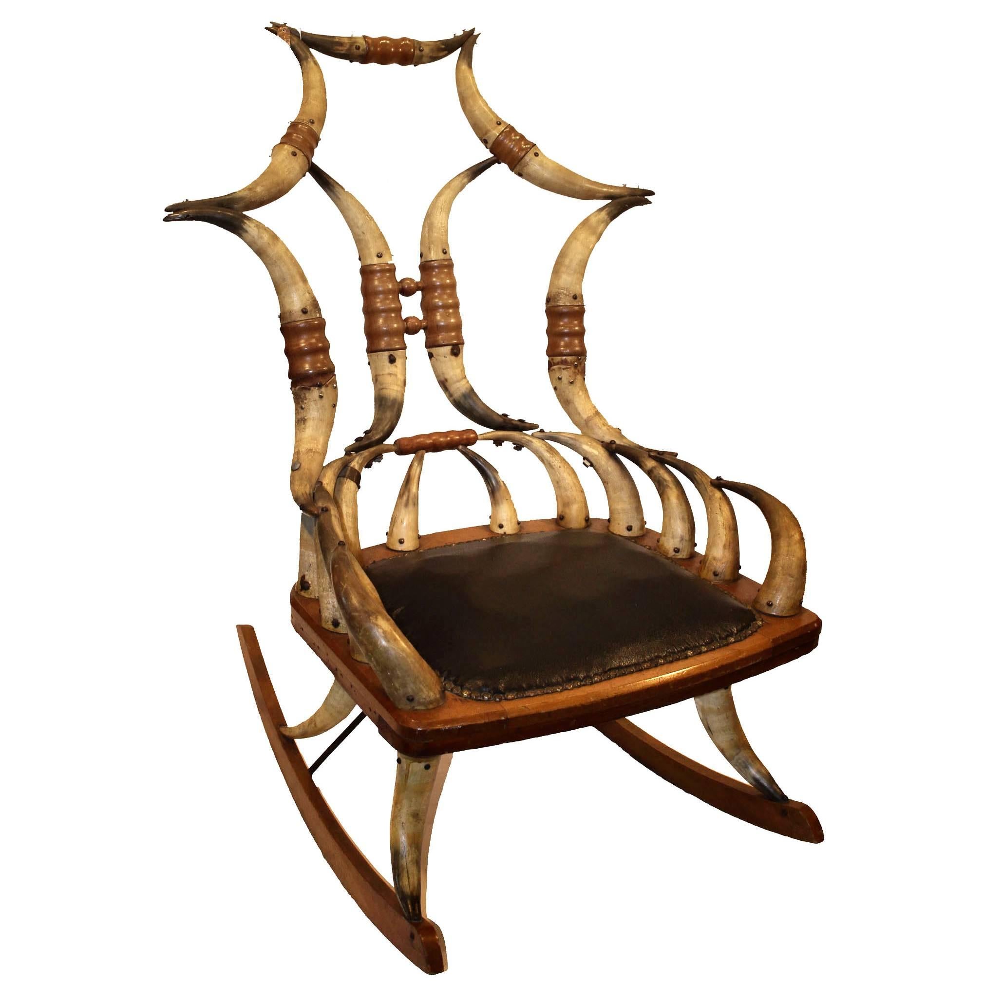 Mid-19th Century Horn Rocker Chair