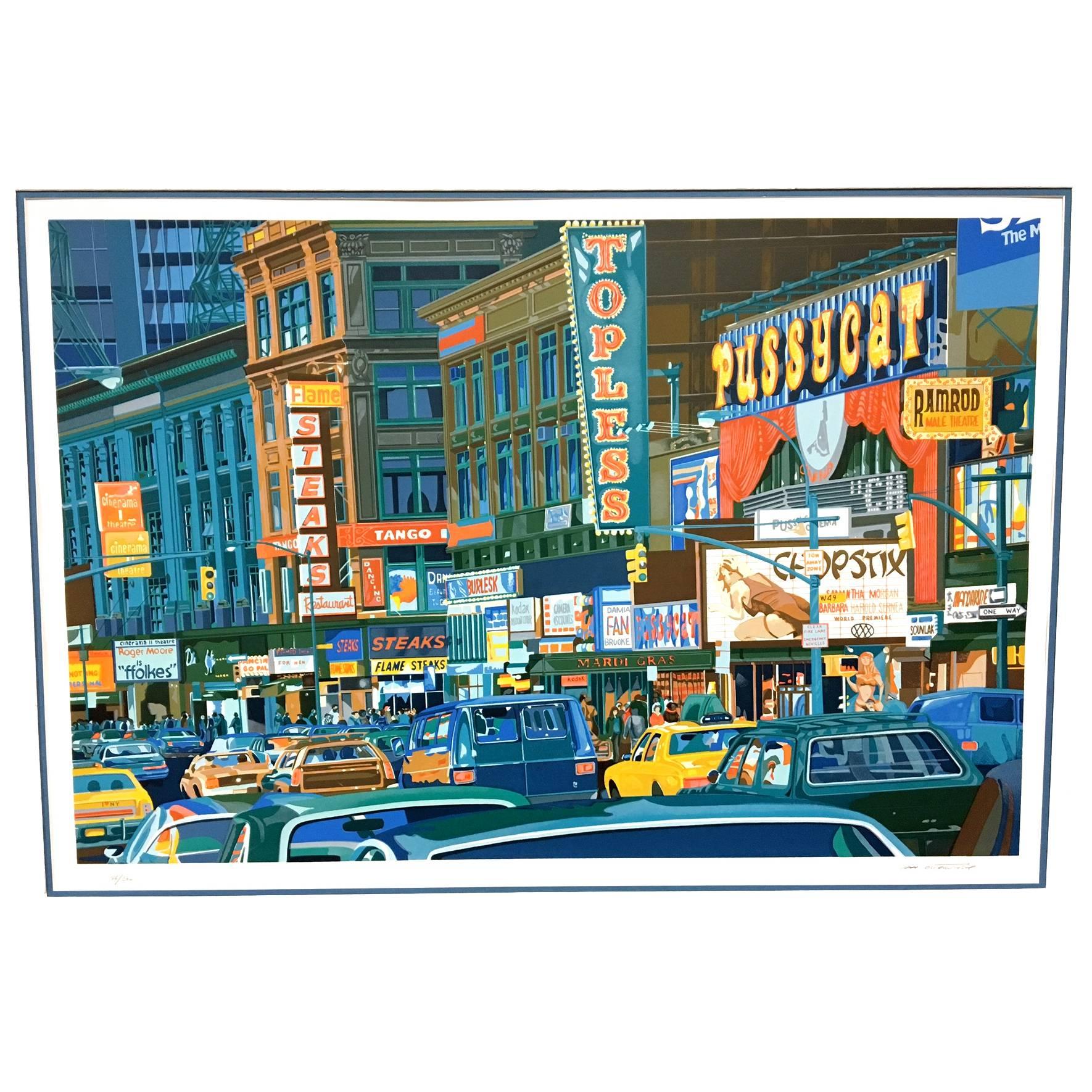 1980s Postmodern Pop Serigraph Signed and Numbered by Michael Osterweil