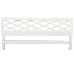 White Lacquered Wood Paul Frankl Style King-Size Headboard 7