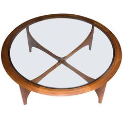 Mid-Century Modern Round Coffee Table by Lane