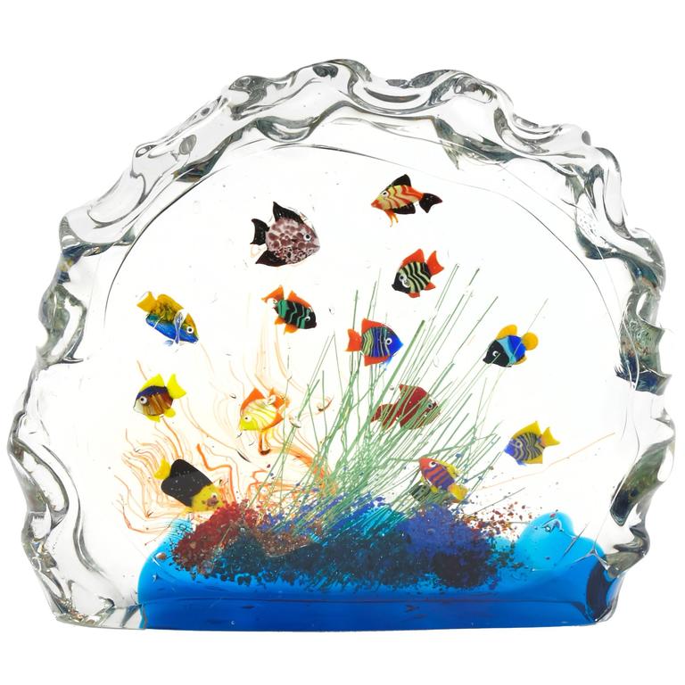 Rare, Large Murano Glass Aquarium at 1stDibs