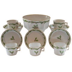 Late 18th Century Furstenberg Demitasse Bowl, Cups and Saucers