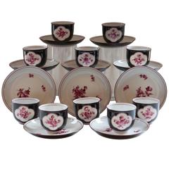 Late 19th Century Nymphenburg Porcelain Demitasse Cups and Saucers