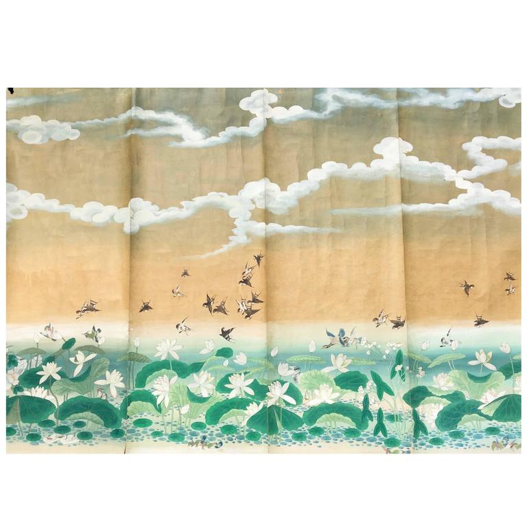 Hand Painted Chinese Wallpaper For Sale at 1stdibs