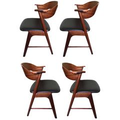 Set of Four Rosewood Kai Kristiansen Dining Chairs, Model 32
