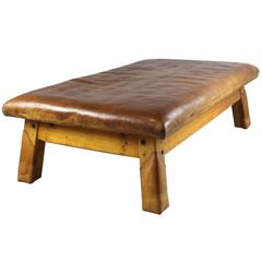 Mid-Century Leather Gym Table or Daybed
