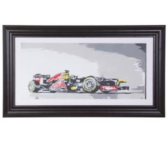 Formula 1 by Yan Street Art, original, one off Powder spray on Canvass in frame