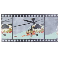 Helicopter Street Art on Canvass by YAN, Original, powder spray onto canvas, 