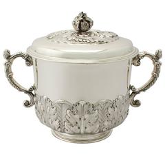 Charles II Style Antique George V Sterling Silver Presentation Cup and Cover